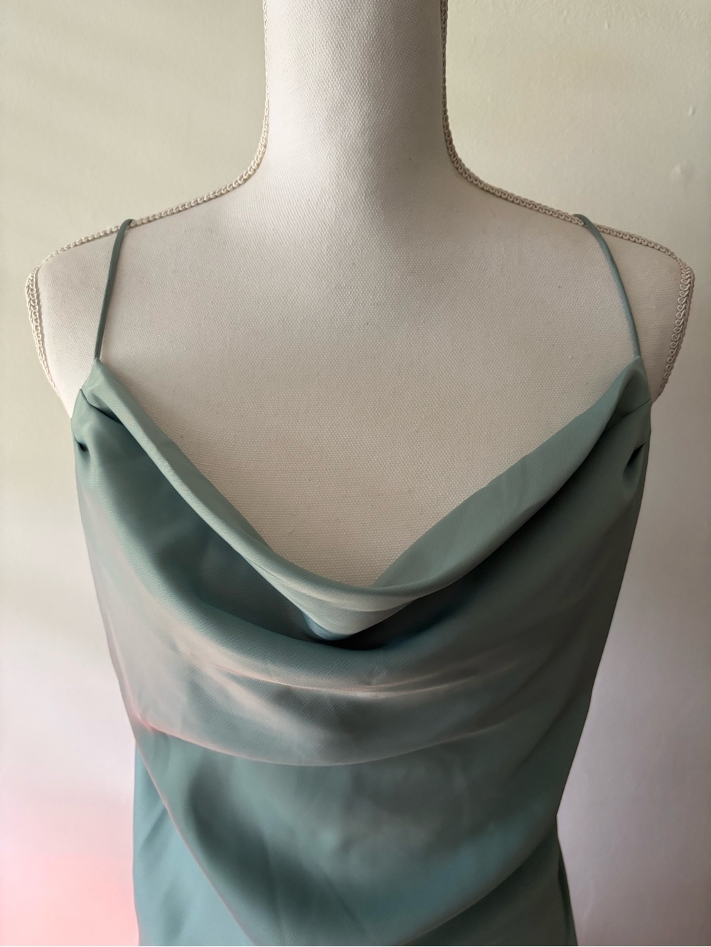 Banana Republic Light Blue/Green Slip Midi Dress